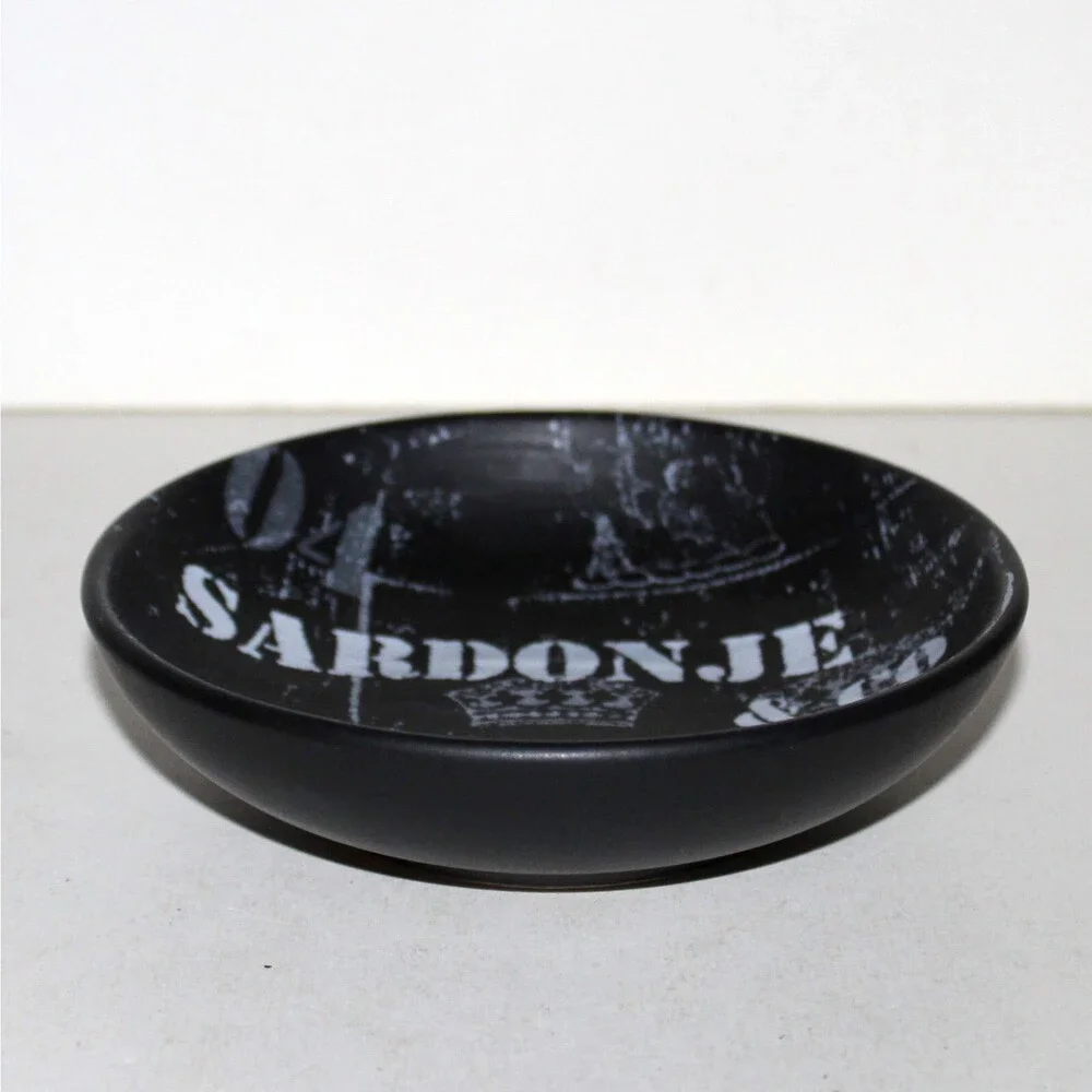 Williams Sonoma Vineyard Slate individual dip dish black ceramic French Country